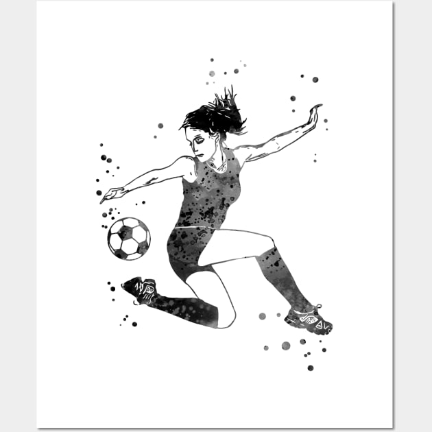 Female Soccer Player Wall Art by RosaliArt